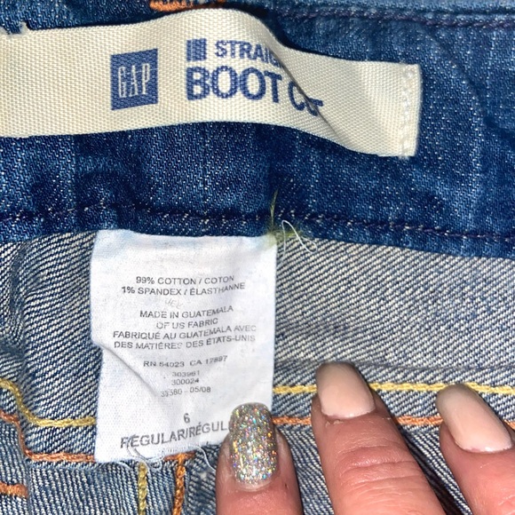 Gap Dark Wash Straight Leg Boot Cut Jeans - Picture 11 of 12